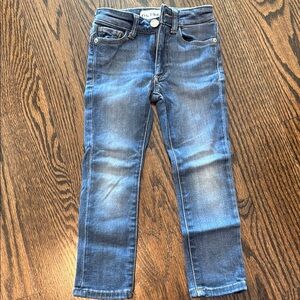 DL1961 Blue Slim-Fit Jeans with Distressed Details